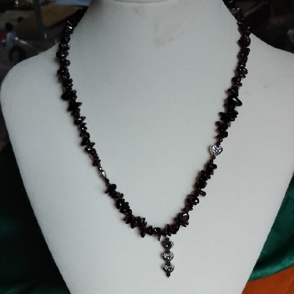 Hand Crafted Rhodolite Garnet Necklace